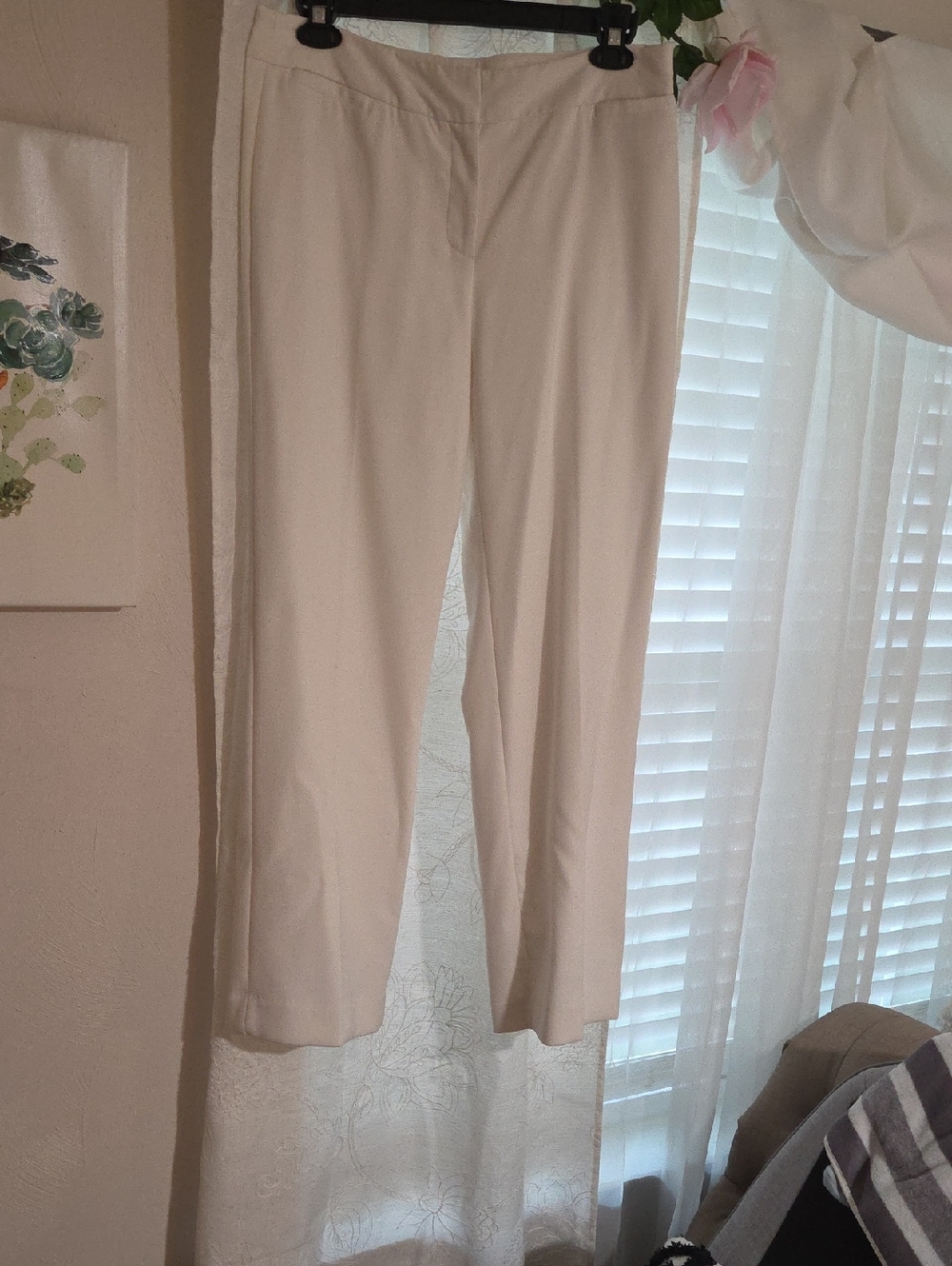 Liz Claiborne Light Cream Straight-Leg Pants
